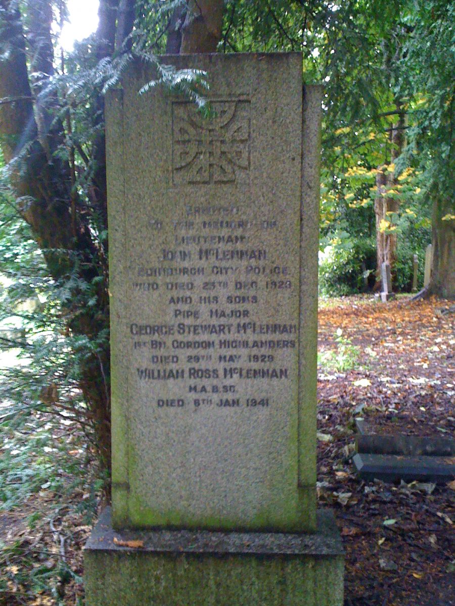 Photo of headstones/John McLennan d1920 & George S & Wm R McL  EchoBank